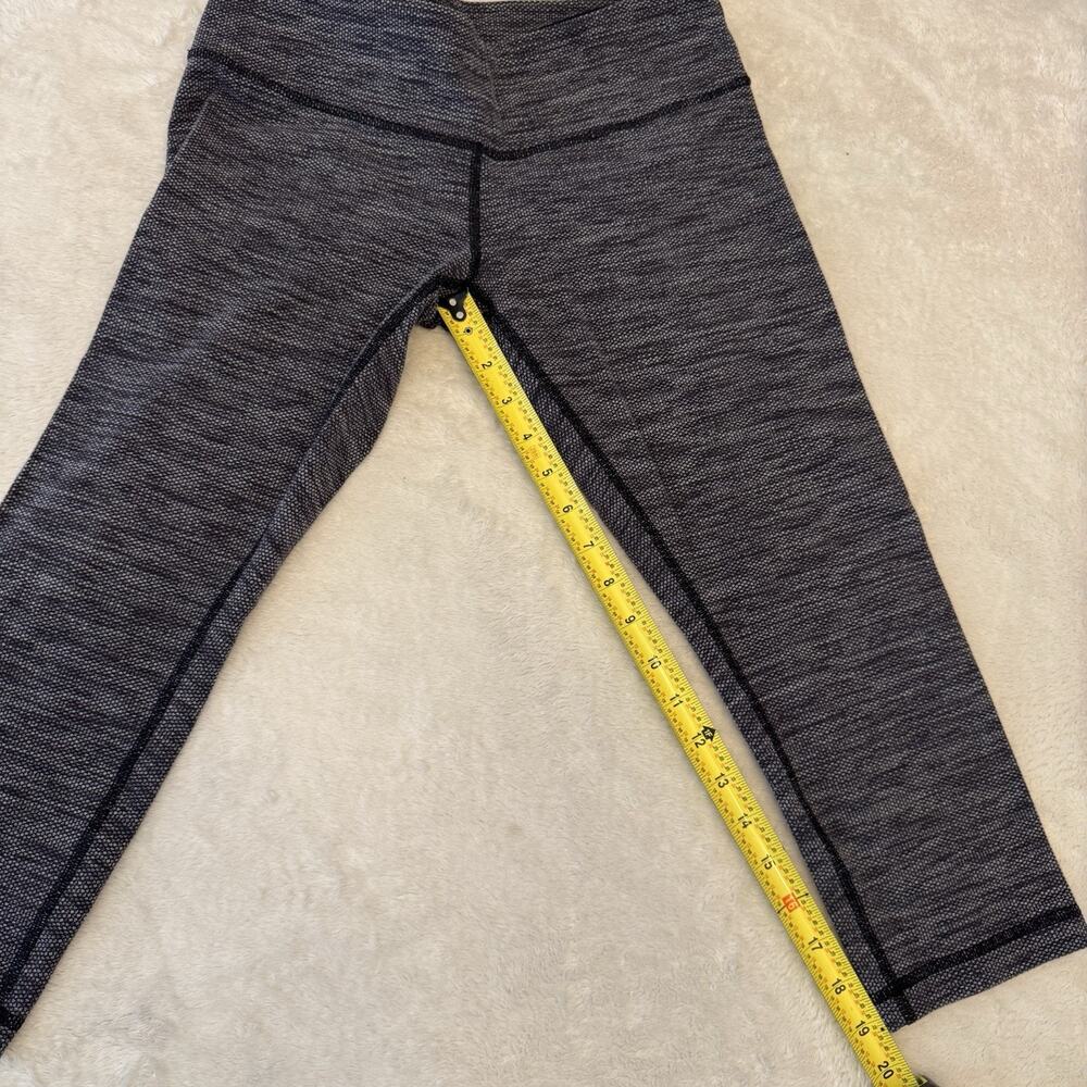 Lululemon Size 8 Wunder Under Crop 21" High Rise Leggings Luon Jacquard Textured - Picture 5 of 5
